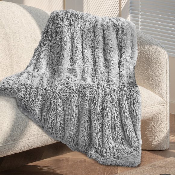 Fluffy Fur BlanketGrey